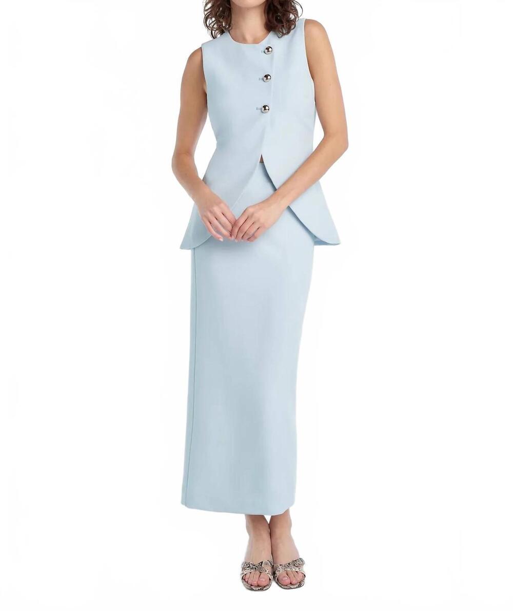 NEW FAVORITE DAUGHTER rachel midi skirt in sky blue
